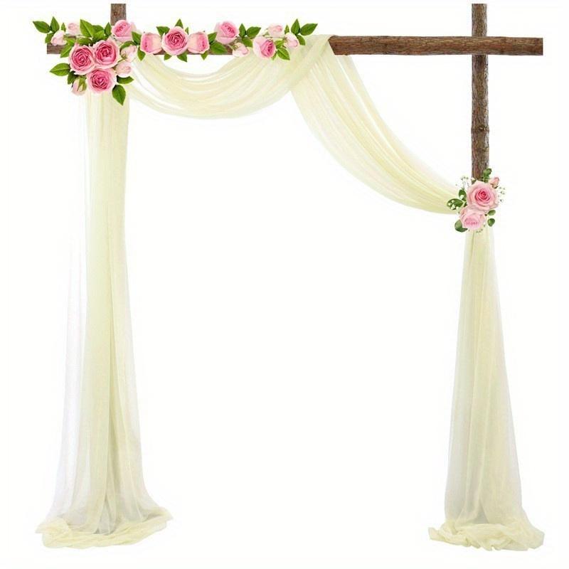 1Pc Wedding Chiffon Yarn Forest Lawn Outdoor Arch Decoration Drape