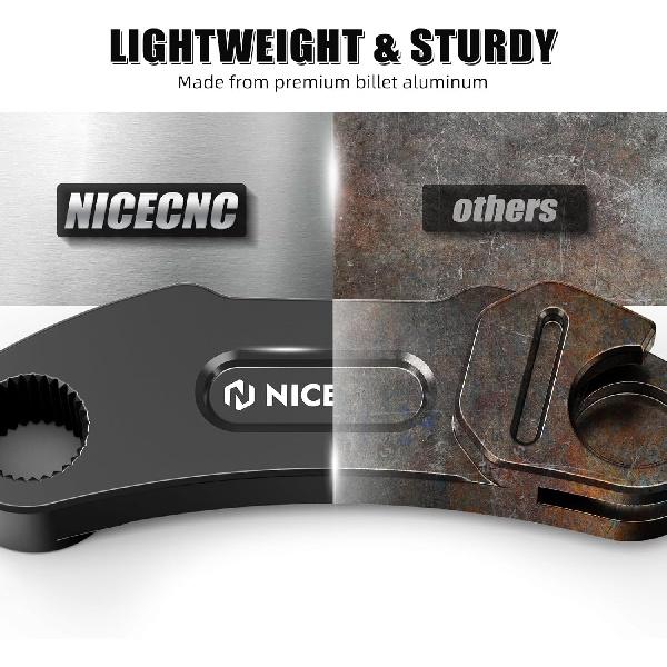 NICECNC Clutch Puller Cable Arm Billet Aluminum Compatible with Yamaha Raptor 700 2006-2026, Raptor 700R 2011-2026 Black