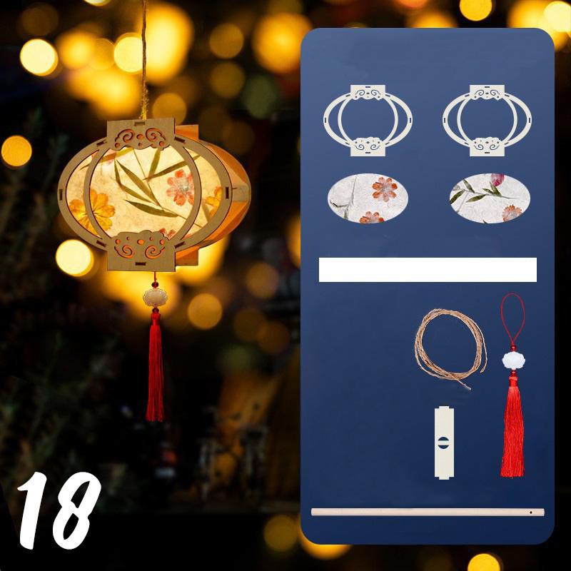 Материал для изготовления фонарей к Празднику середины осени, сделай сам, Портативные китайские дворцовые фонари, Праздник Луны, Заяц, Подсветка, Цветочная лампа, Декор