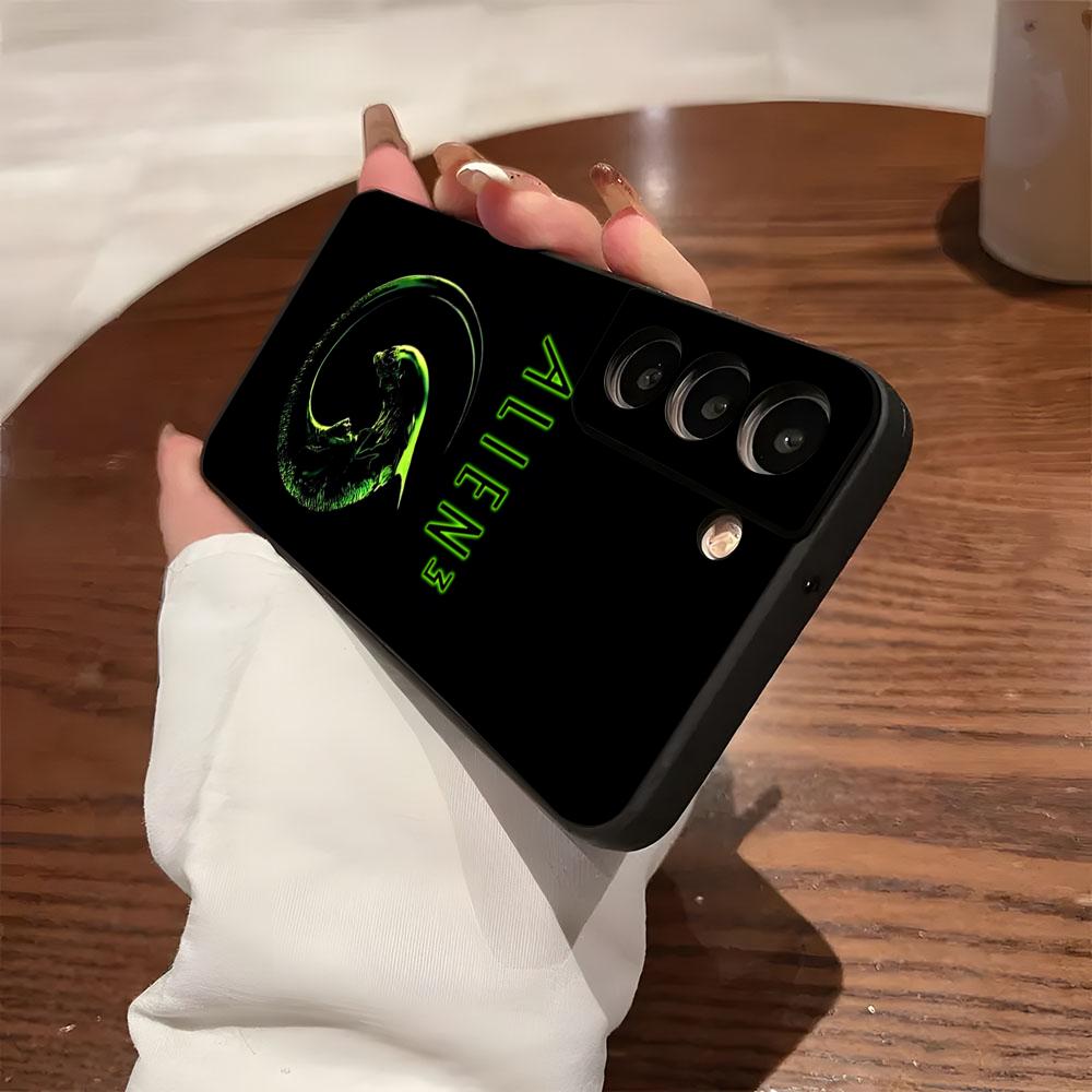Чехол для телефона Космический Хоррор Фильм Чужой Для Samsung S26 S25 S24 FE S23 S22 S21 Plus S20 Ultra Note20Ultra Черный Мягкий Корпус