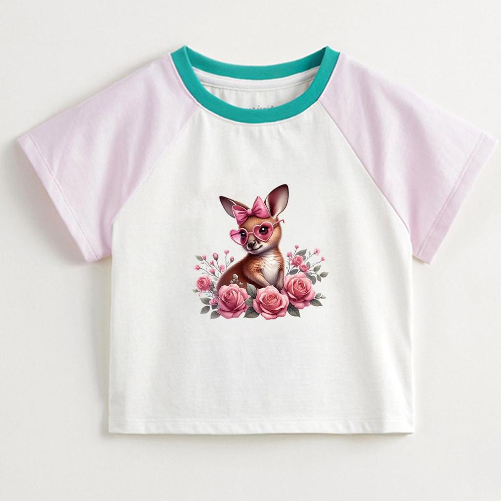 Animal Flowers Thermal Patches Clothing Cartoon Deer Cat Tiger Thermal Press Vinyl Hoodies Tops Washable Diy Thermal Stickers