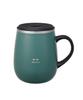 BRUNO Stainless Steel Mug with Lid, Tall, Blue-Green, Generous Size, Double Vacuum-Resistant, Keeps Drinks At the Right Temperature, Slide-Out Spout,