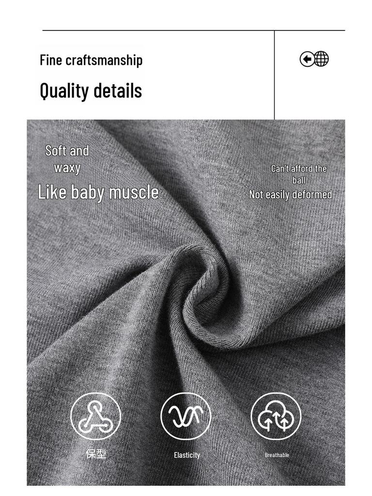 Футболка облегающего кроя для женщин с квадратным вырезом, лето 2025 г. - однотонная, короткие рукава, открытая ключица, смесь хлопка