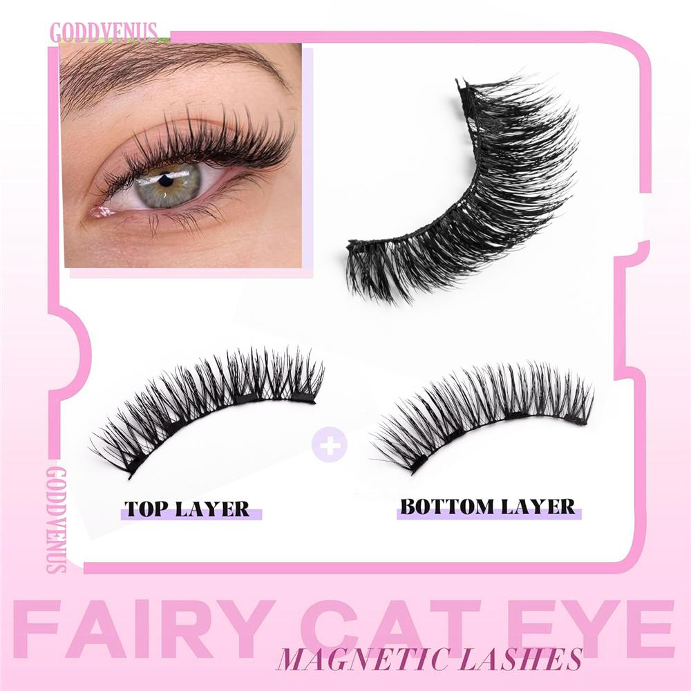 Fixed Position Magnetic Eyelashes with Applicator No Glue Needed DIY Eyelash Extension