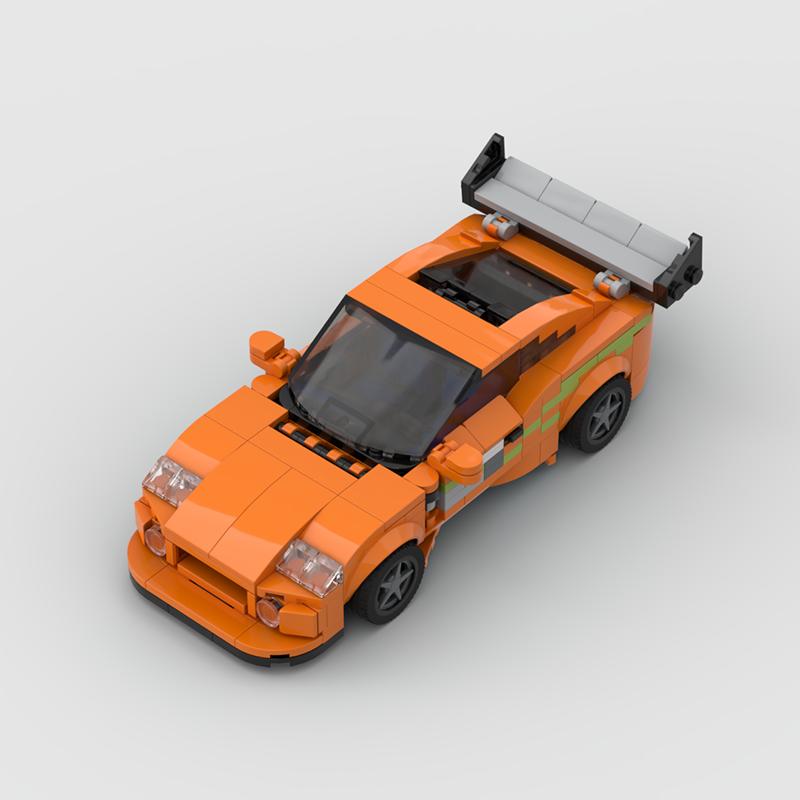MOC Форсаж1 Кирпичи Supra MK4 Спортивный автомобиль Скорость Чемпионы Гонщик Строительные блоки Автомобили BLOCKMOC Гараж Игрушки для