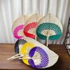 Handmade Straw Woven Fans Craft Summer Cooling Fan Bamboo Palm Leaf Hand-woven Hand Fan Home Wedding Decoration