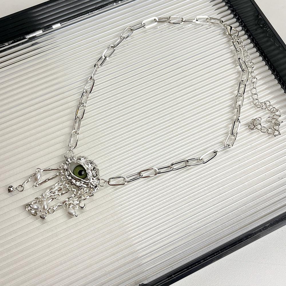 Ожерелье с кисточками «Глаза демона» Винтажное женское ожерелье с подвеской «Глаз дьявола» Подарки для вечеринок