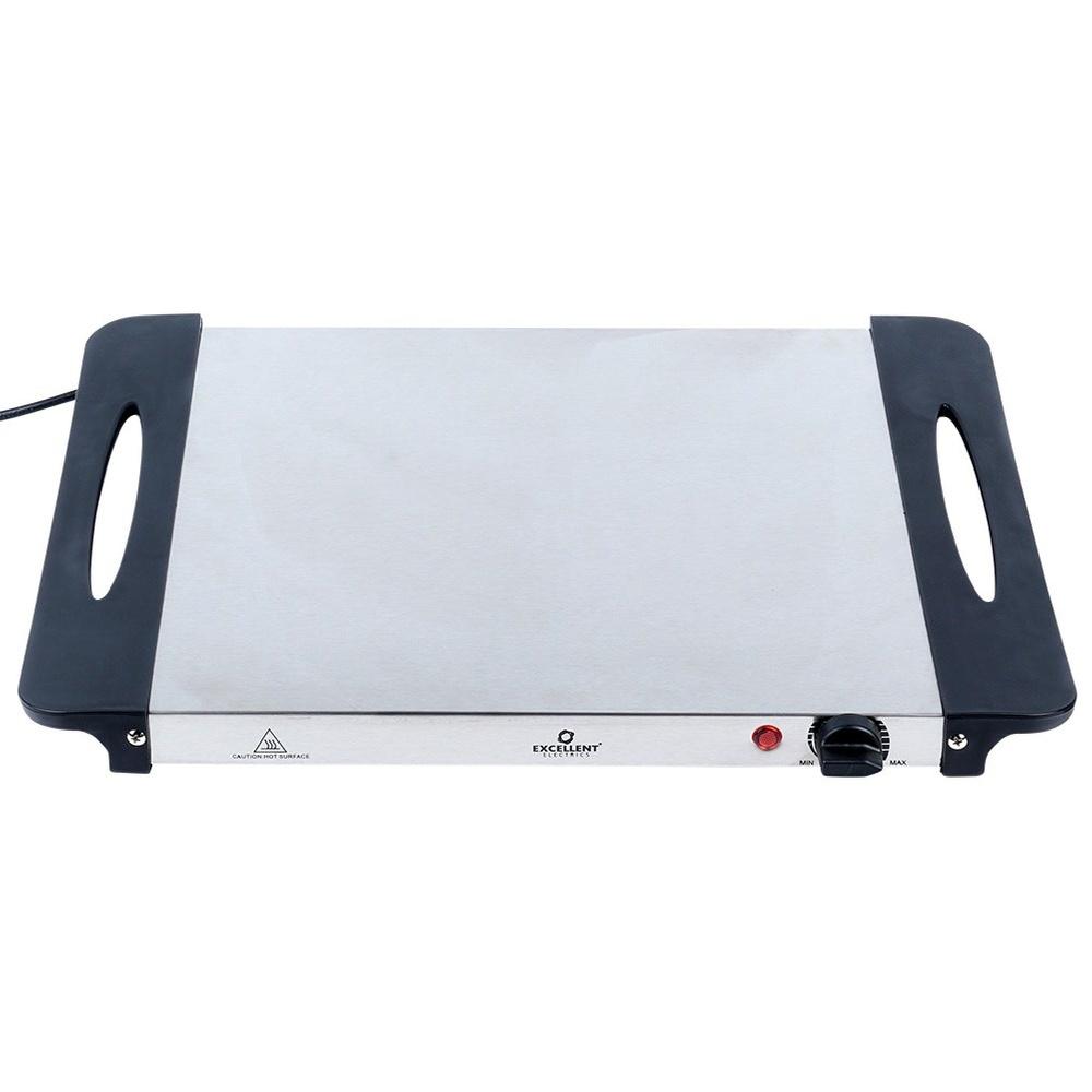 Electric food warmer, steel, 2 inserts