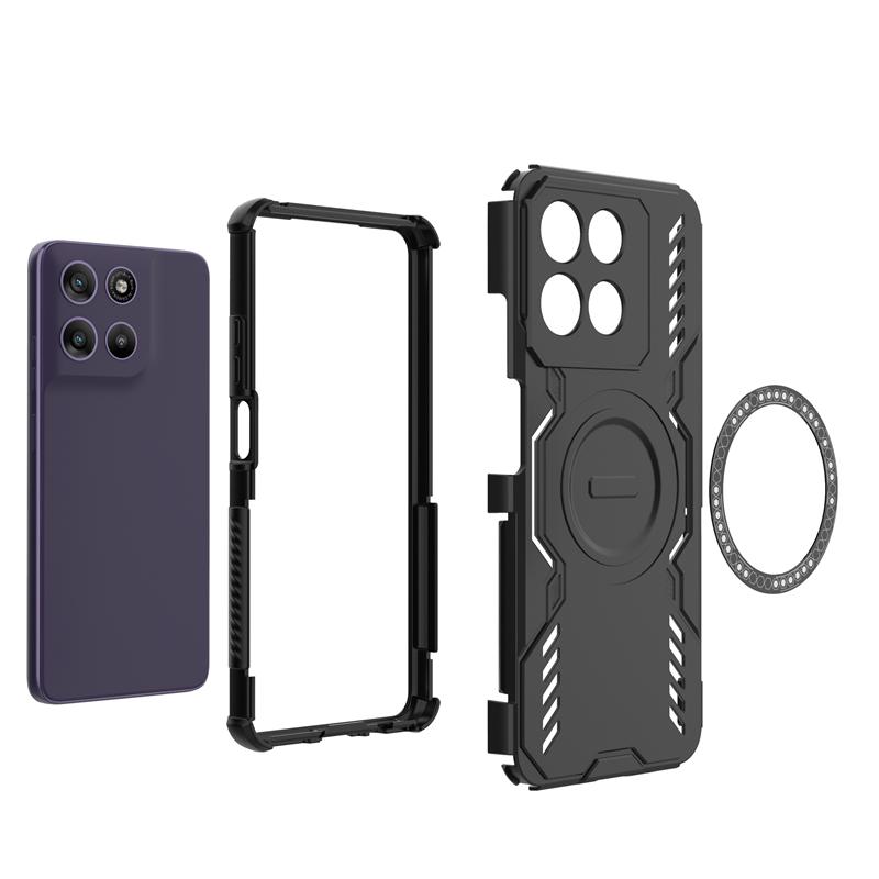 Для чехла Motorola Moto G67 Power Для Moto G67 Power Armor Магнитная адсорбция Беспроводная зарядка Задняя крышка Для чехла Moto G67 Power