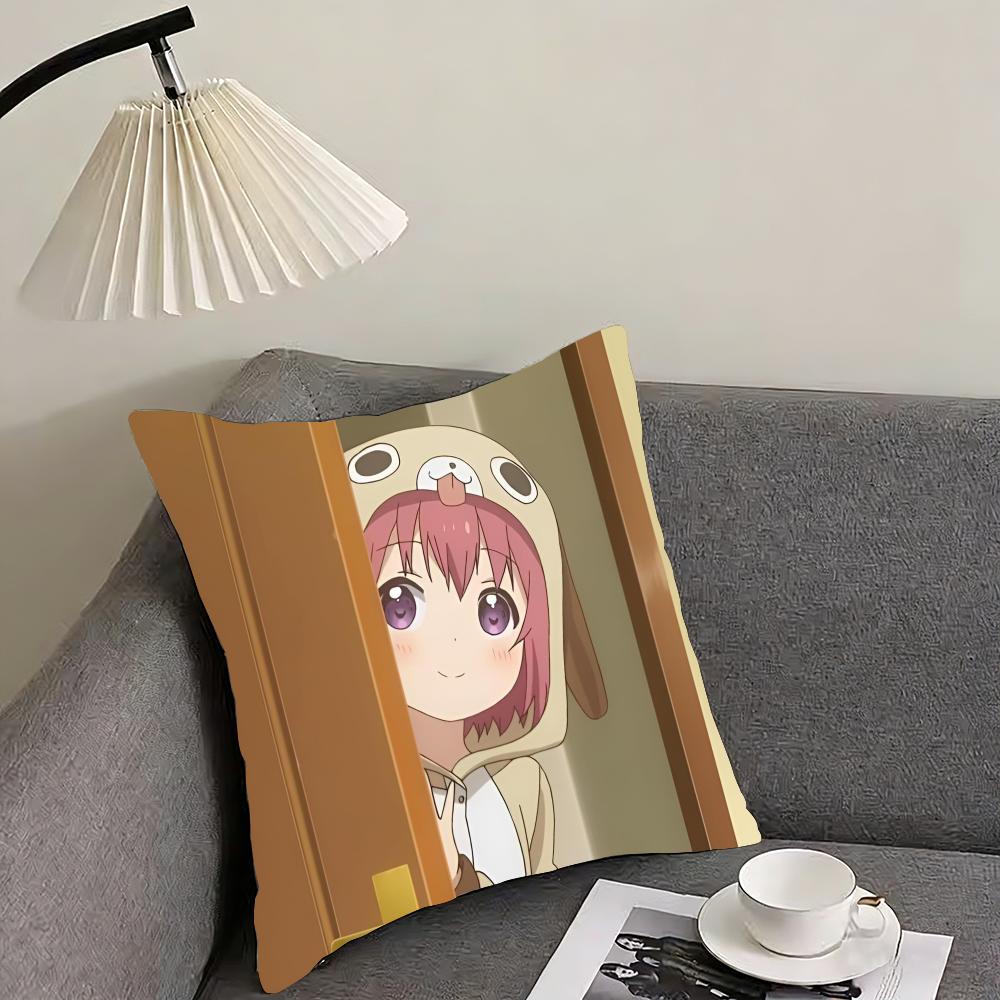 Чехол для подушки Yuru Yuri – Двусторонний плюшевый чехол для подушки – Для автомобиля, дивана, спальни, идеально подходит в качестве подарка.