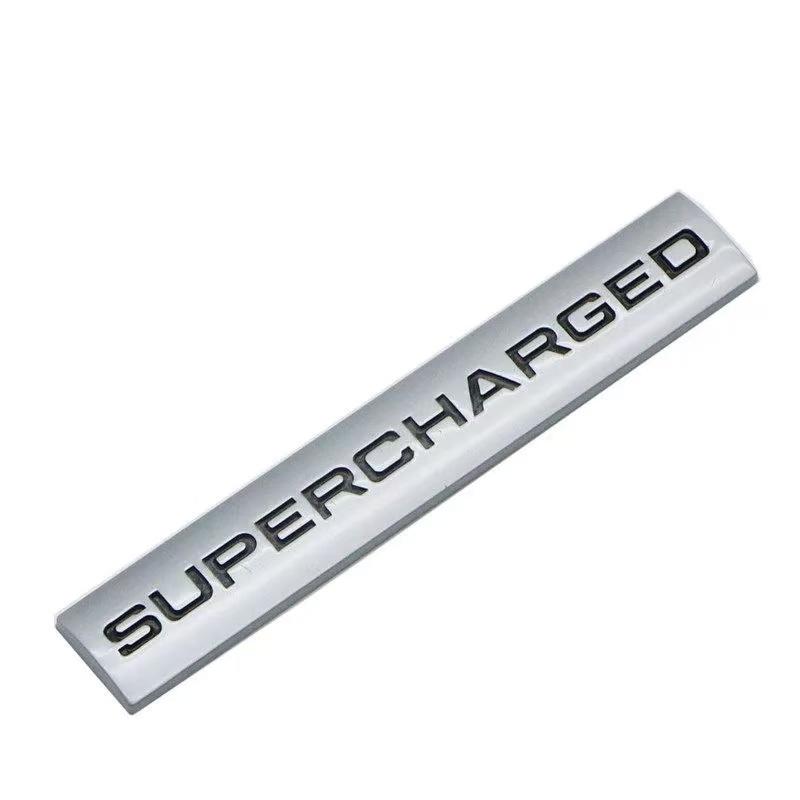 For Land Rover Supercharged Badge, Mechanical Supercharged, Modified Metal Car Body Sticker, Rear Emblem FG5