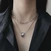 Korean Style Double-Layer Retro Couple Necklace - Fashion Clavicle Chain for Spring/Summer