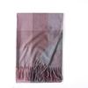 Soft Acrylic Plaid Scarf Women Winter Warm Shawl With Fringe Casual Chic Accessory