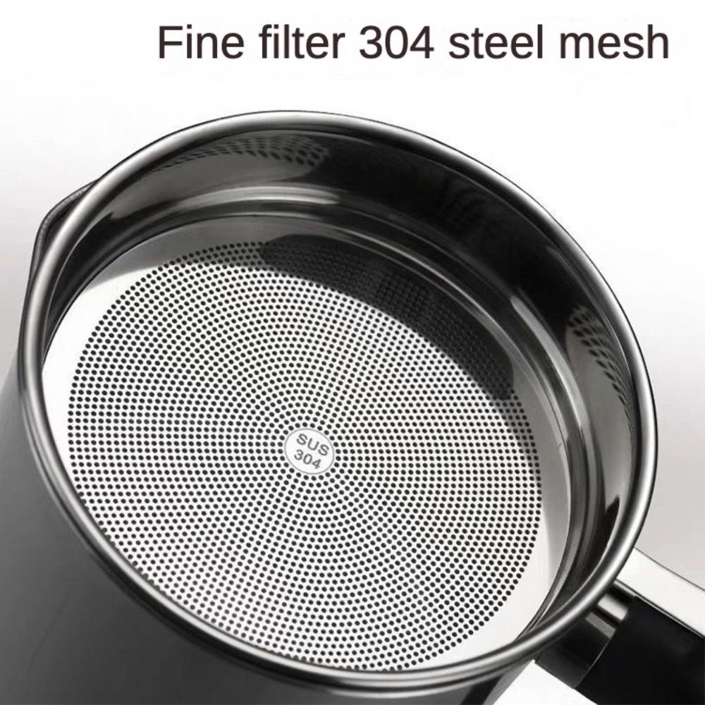Контейнер для масла из нержавеющей стали 1,8 л, сетчатый фильтр для масла, кухонный жироулавливающий фильтр, масляный жир