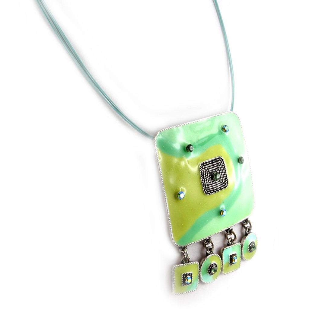 Les Trésors De Lily [E0399] - Зеленое дизайнерское колье «Мимозы»