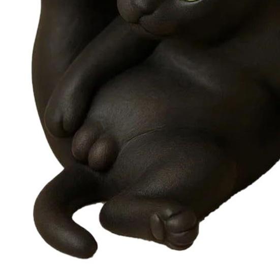 5/8-Inch Grooming Cat Planter Pot Playing Ball Cat Succulents Herb