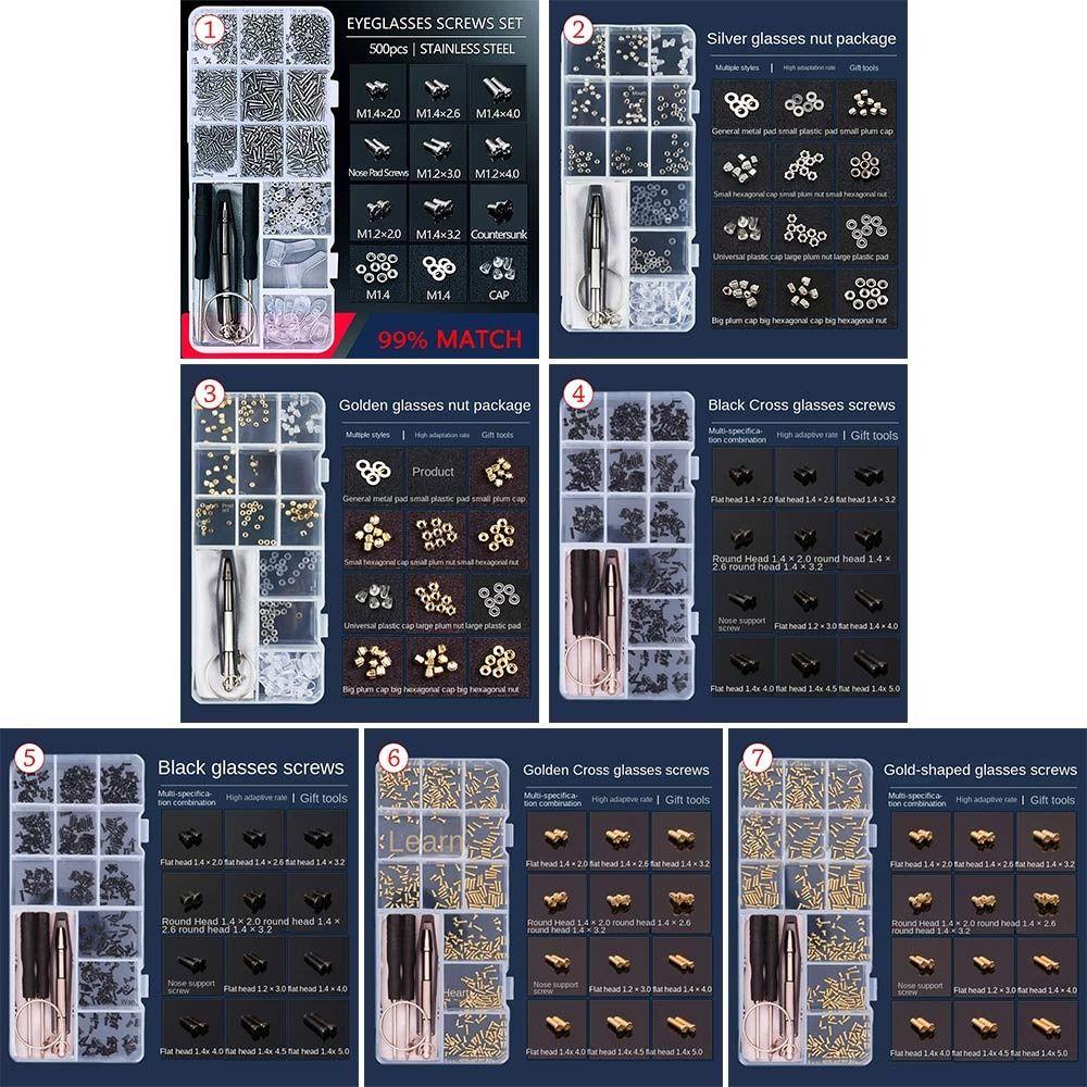 Tool Kit Screwdriver Screws Sets Repair Kit Tool Glasses Repair Screw Nut Eyeglasses Repairing Set