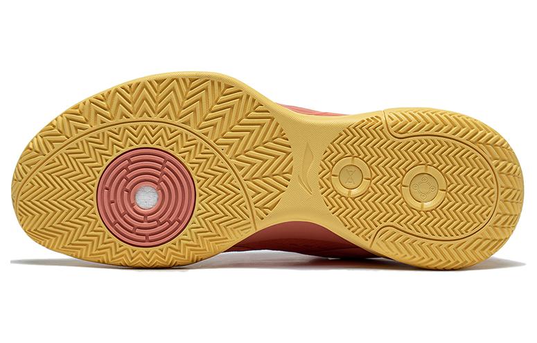Li Ning Суперлегкие баскетбольные кроссовки V2 Мужские Низкие Желто-розовые ABAT029-15