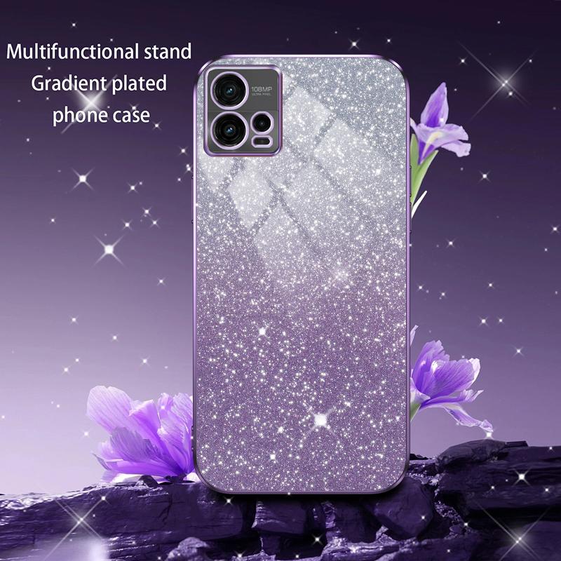 Роскошный гальванизированный блестящий чехол для телефона Moto G72 для Motorola Moto G72 Чехол Прозрачная мягкая ТПУ задняя защитная крышка