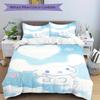 3pcs Love Cinnamoroll Sanrio Print Cover Set Ultra Soft, Breathable, and Comfortable Bedding with Stylish Design for Bedroom and Guest Room Decor