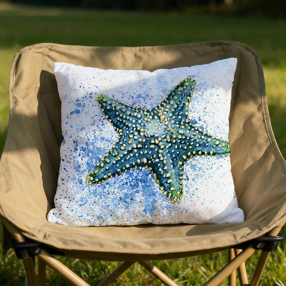 Sea Animal Turtle Coral Cushion Cover Soft Reversible Durable Pillow Cover MultiScene Use for Home Car Daily Comfort