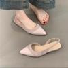 French Versatile Bag Head Drag Women 2025 Spring and Summer New Temperament Pointed Sandals Commuting Gentle Wind Flat Shoes
