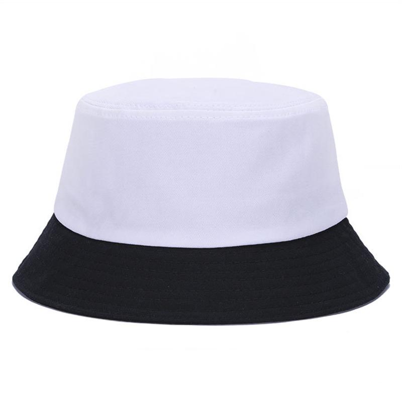 Solid Fashion Bucket Hats Summer Hat For Women Men Sun Cotton Flat Top Hat Fisherman Panama Hats