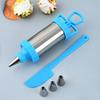 Stainless Steel Cookie Decorating Gun Sets Biscuit Press Maker DIY Pastry Syringe Extruder Nozzles Kitchen Baking Tools