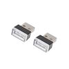 ACROPIX LED Light Atmospheric Environment Lamp Car Interior Accessories USB Pink Black Silver Tone 2pcs