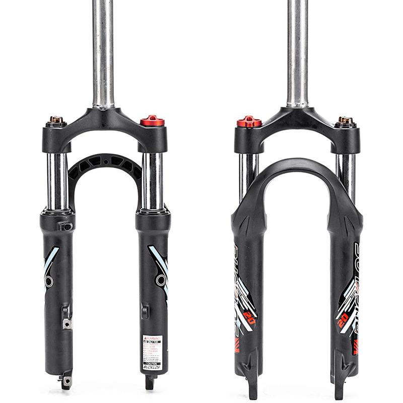 BUCKLOS Folding Bike Fork Oil Suspension 20 Inch Bicycle Fork 9*100mm Quick Release MTB BMX Forks 20in Bicycle Front Forks
