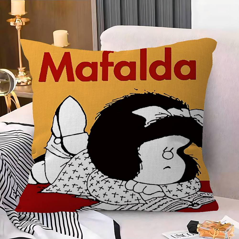 Cute Cartoon M-Mafalda Pillow Cover Sofa Cushion Cover Home Room Decoration Children Gift