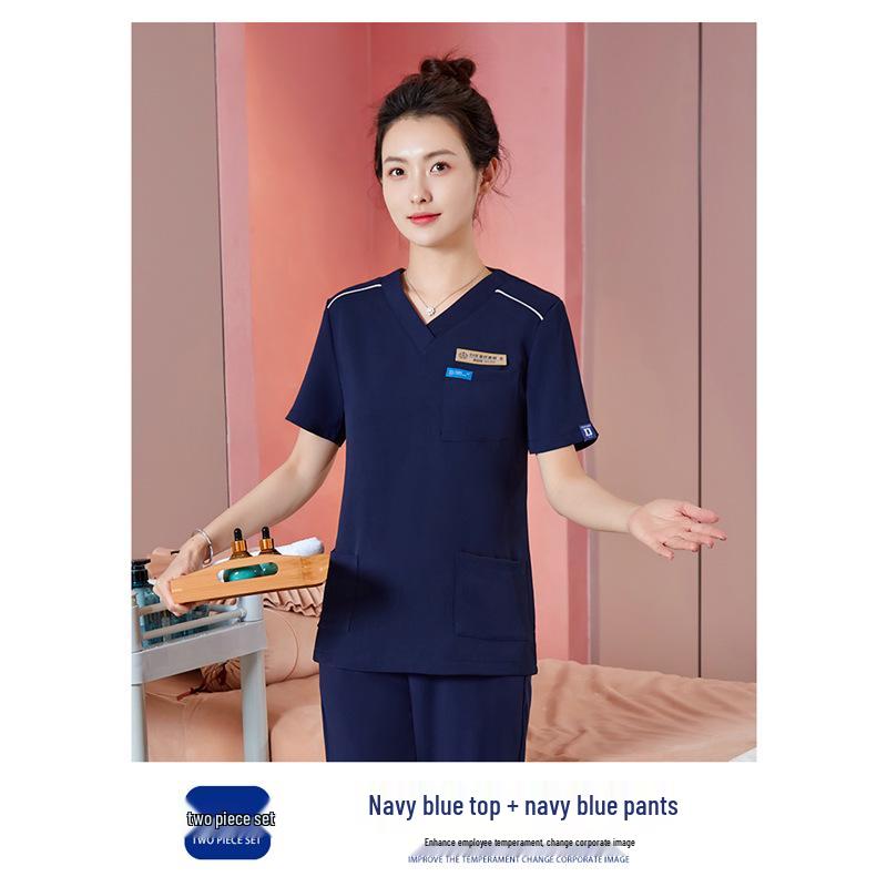 Unisex High-End Spa & Sauna Uniform Set for Beauty Technicians and Postpartum Recovery Specialists.