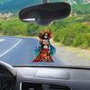 Halloween Car Pendant Skeleton Bride Rearview Mirror Ornament Car Interior Decor Gothic Style Auto Accessories
