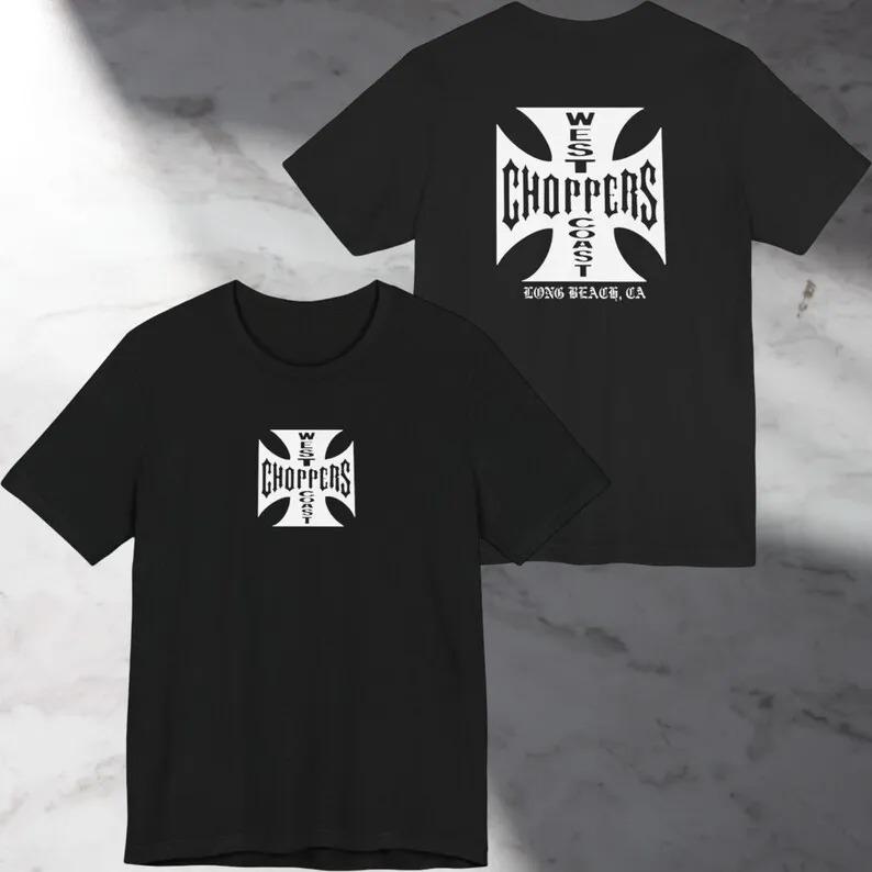 Новая футболка с графическим принтом West Coast Choppers 2026 100% Хлопок Круглый вырез Повседневная Обычный крой Унисекс Футболка Летний топ
