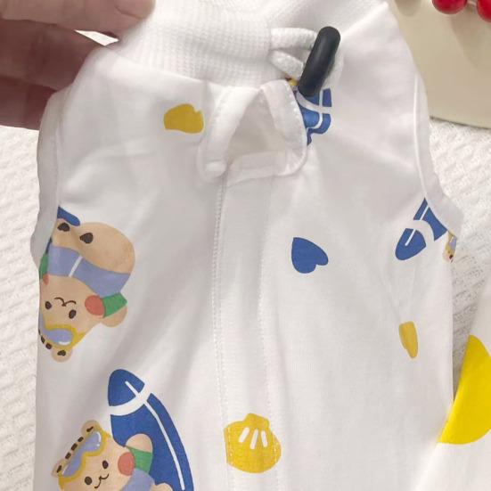 Cat Recovery Suit Soft Cotton Clothing Cute Cartoon Print Cat Four-Leg Clothes
