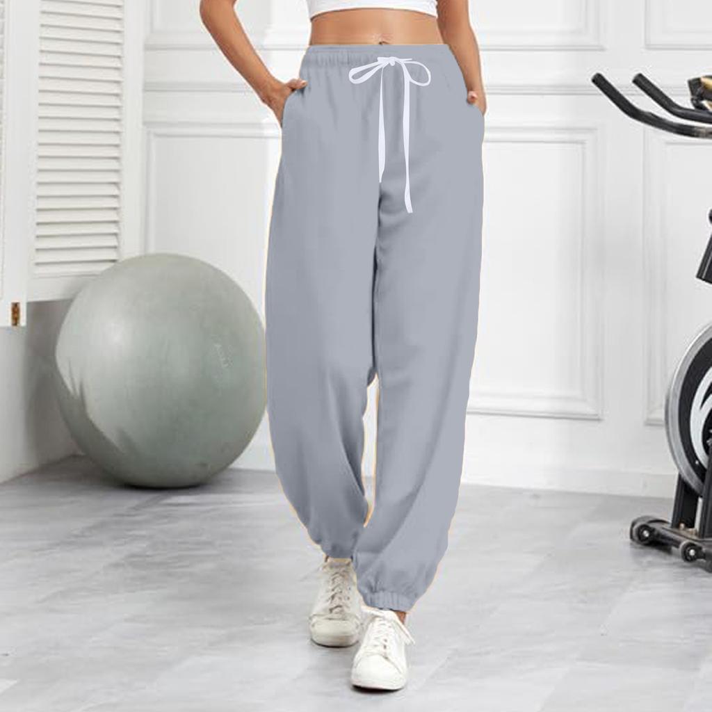 Women's Casual Fashion Sweatpants Color Matching Printed Casual Pants