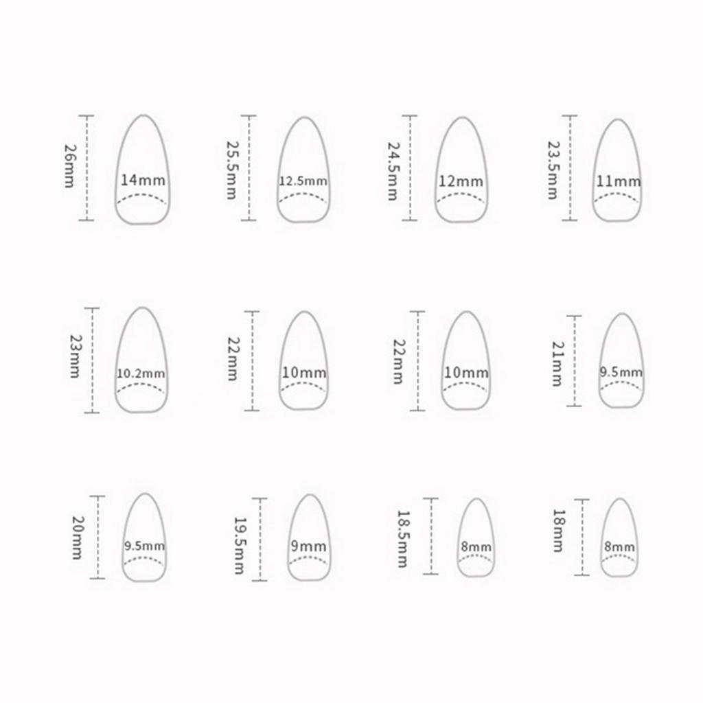 Press On Nail Almond Shaped Fake Nail Glossy Stick On Nail Natural Full Cover False Nail Acrylic Glues On Nail for Women