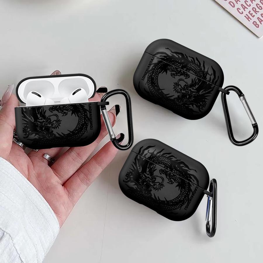 Чехол для наушников Чехол-крышка Для Airpods 4 Pro2 Pro 1 3 2 Pro3 Очень Крутой Дракон