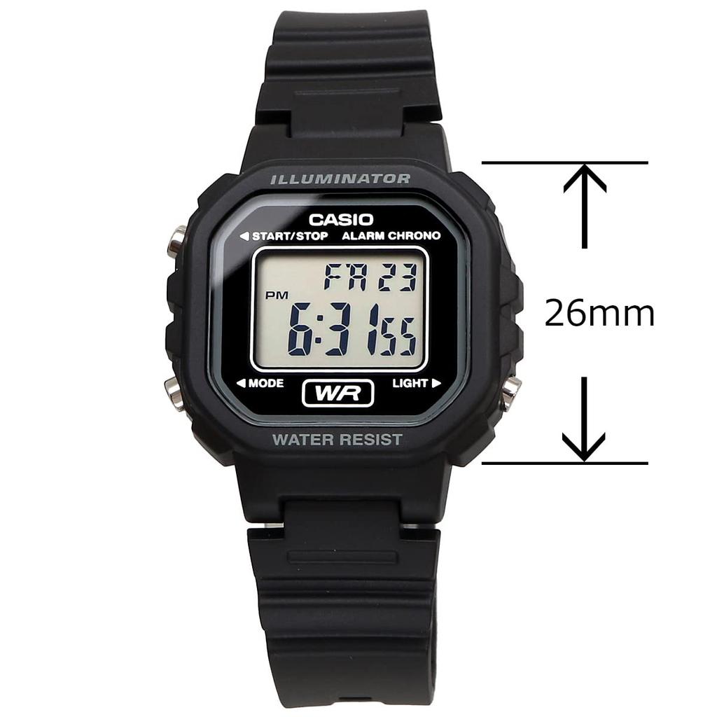 Casio LA-20WH-1A Цифровые часы для женщин и девушек, Черные, Международная модель [Параллельный импорт]