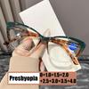 Men Women Classic Cat Eye Reading Glasses Blue Light Blocking Eyewear for Ladies Trendy HD Lens Far Sight Presbyopia 0+1.0+4.0