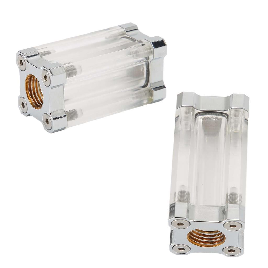 Water Cooling System Filter 40 Mesh Single Sided Filter Computer Water Cooling System Brass Acrylic G1Celsius4 Thread Liquid Filter