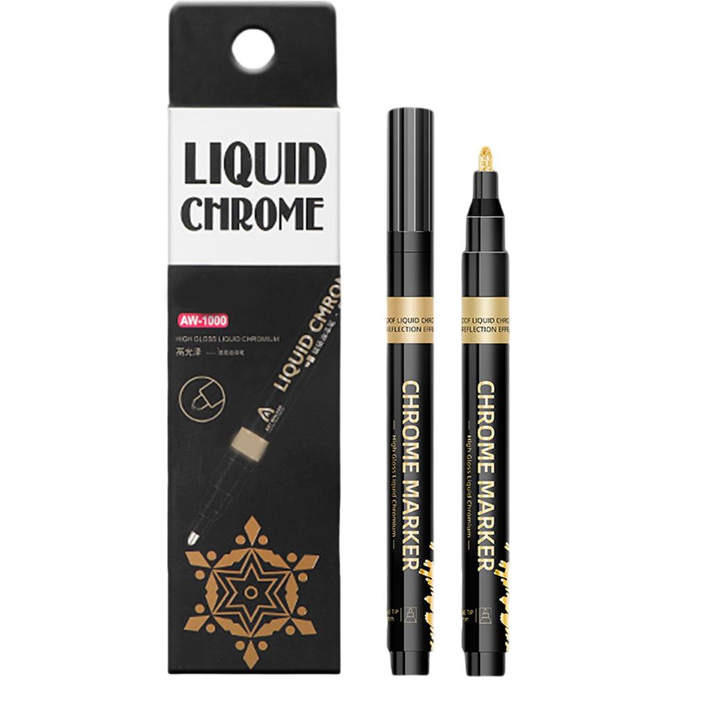 Жидкая краска маркер водостойкий жидкий хром маркер хромированная краска ручка для стекла металла пластика бумаги моделирования ремесла