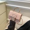 Simple Trend Spring New Solid Color Casual and Fashionable Women's One Shoulder Crossbody Handheld Small Square Bag