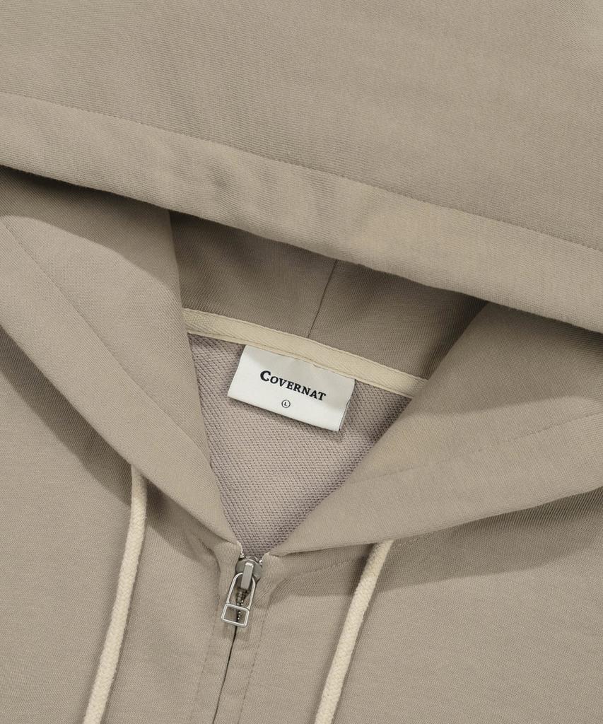 Covernat Cvnt Vintage Zip-Up Hoodie Light Khaki