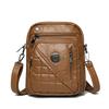 Small Square Bag Washed Leather Single-shoulder Crossbody Bag Middle-aged Woman's Bag Multi-layer Bag