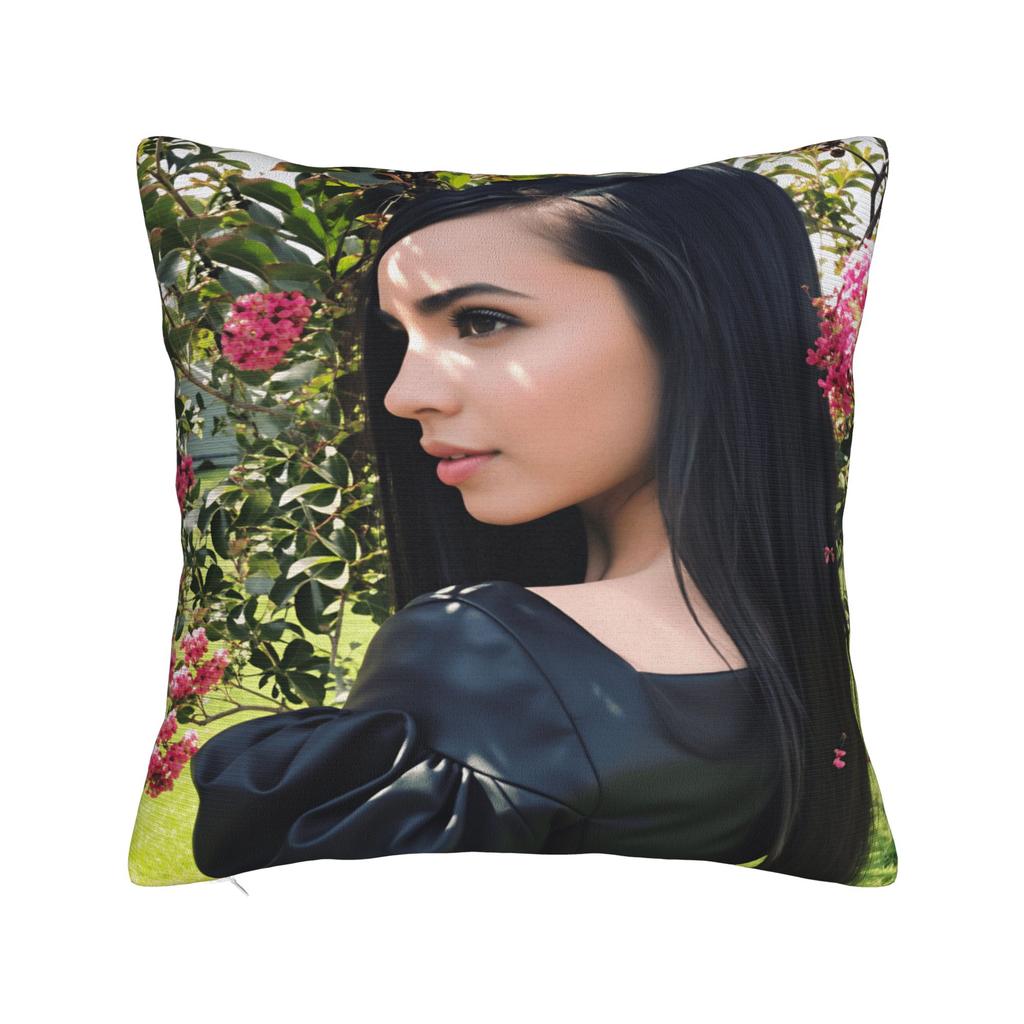 Actor S-Sofia C-Carson Pillow Cover Novelty Pillow Case For Living Room Chair Soft Cushion Cover Birthday Present
