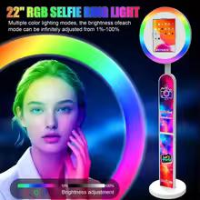 High Quality Portable 12.9 Inch 13 Inch iPad Photo Booth Adjustable Photo Booth Adjustable circular RGB fill light Party Wedding