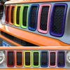 ABS Car Front Grille Decoration Ring Cover Stickers For Jeep Renegade 2019 Up Car Exterior Accessories