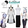 Polyester Fabric Genshin Impact Amber Tea Collaboration Cosplay Costume Elegant And Charming Anime Game Clothing