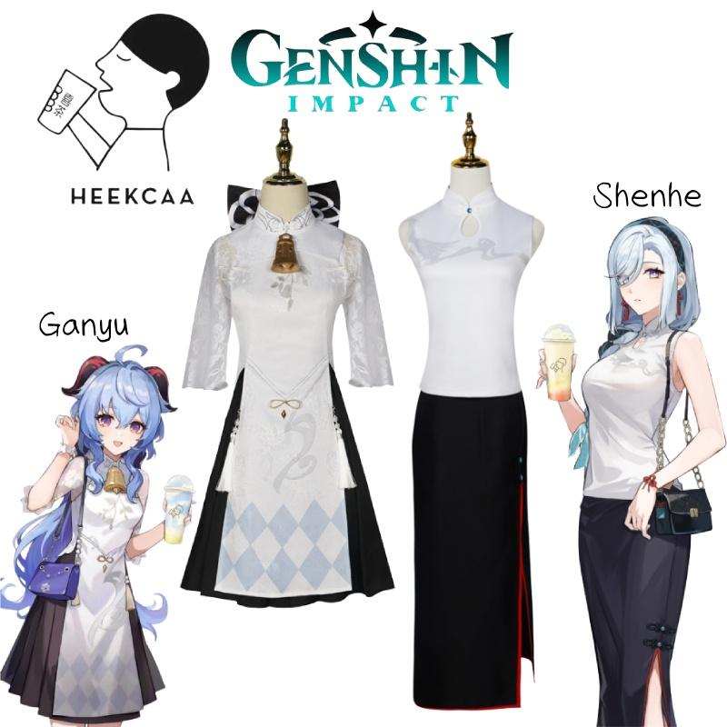 Polyester Fabric Genshin Impact Amber Tea Collaboration Cosplay Costume Elegant And Charming Anime Game Clothing